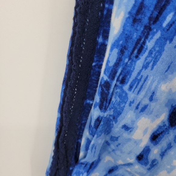 French Laundry Womens Multi Blue Tie Dye Top Size 2X - Picture 10 of 11